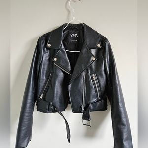 Zara leather Jacket xs